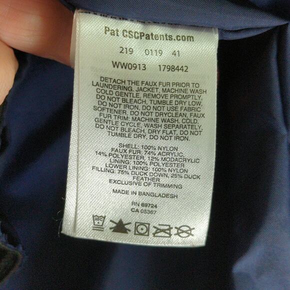 Columbia Puffer Jacket Womens 2X Blue 550 Down Fill Omni Heat Hood - Picture 4 of 13